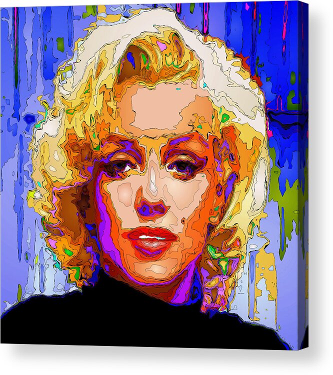 Marilyn Monroe Acrylic Print featuring the digital art Marilyn Monroe. Pop Art by Rafael Salazar