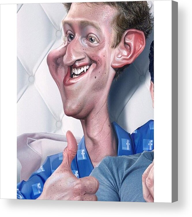 Markzuckerberg Acrylic Print featuring the photograph #markzuckerberg by Oscar Lopez