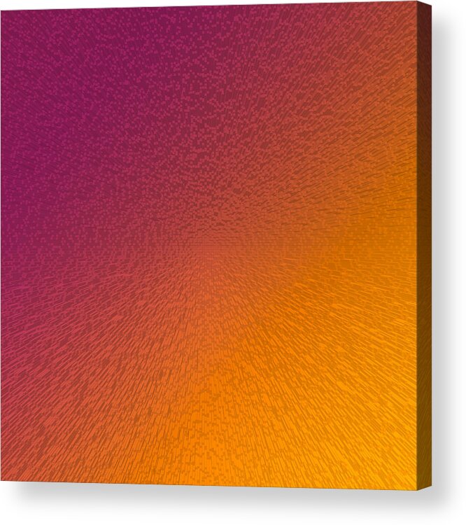 Cube Acrylic Print featuring the digital art Maroon and Orange by Betsy Knapp
