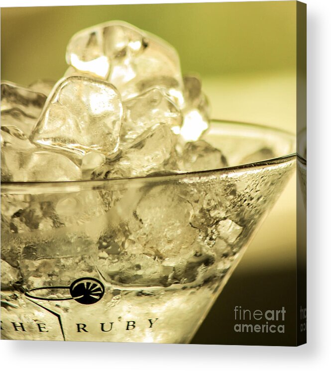 Martini Acrylic Print featuring the photograph Martini on Ice by Rene Triay FineArt Photos