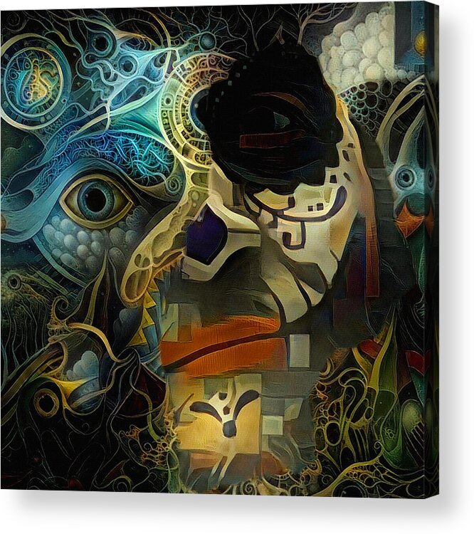 Painting Acrylic Print featuring the digital art Masquerade by Bruce Rolff