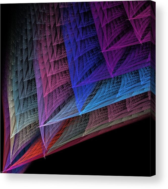 Matte Acrylic Print featuring the digital art Matte Weave in Pastel by Rick Chapman