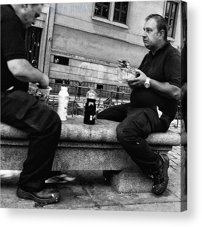 Hikaricreative Acrylic Print featuring the photograph Men In Black

#people #instapeople by Rafa Rivas