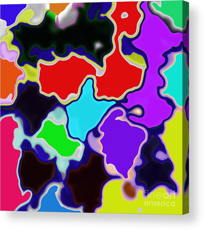 Unique Acrylic Print featuring the digital art Messy Thing by Susan Stevenson