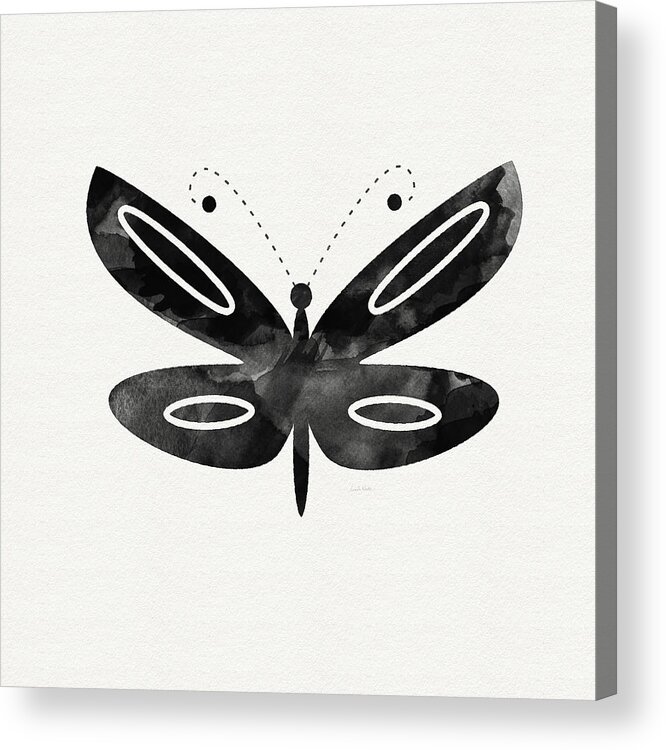 Butterfly Acrylic Print featuring the mixed media Midnight Butterfly 1- Art by Linda Woods by Linda Woods