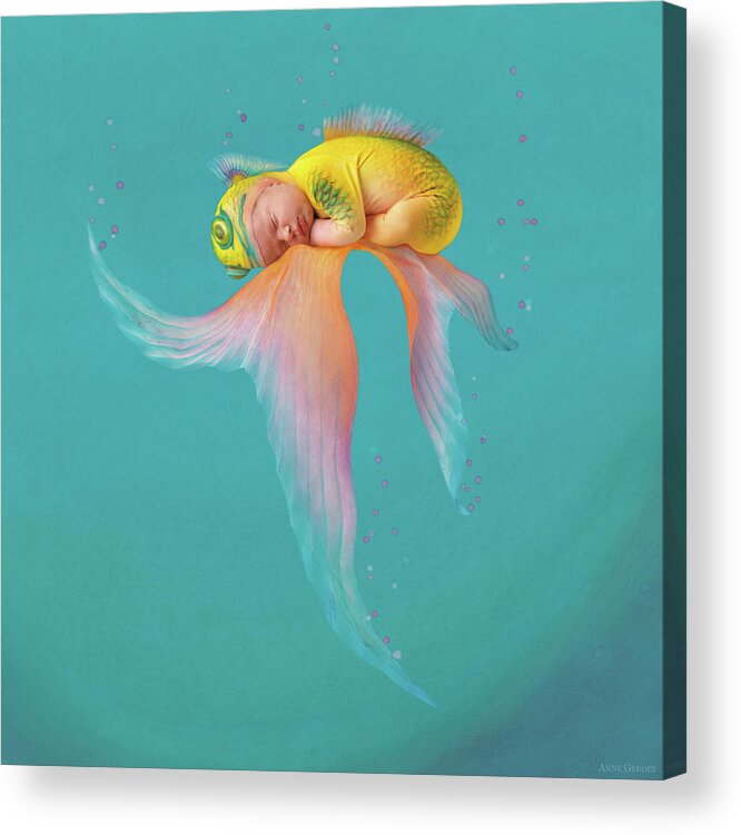 Under The Sea Acrylic Print featuring the photograph Mira as a Tropical Fish by Anne Geddes