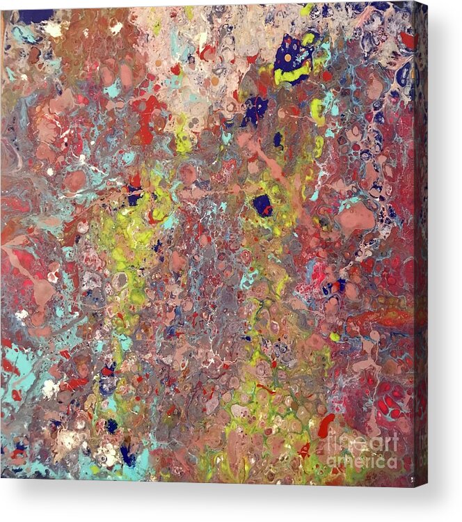 Galaxy Acrylic Print featuring the painting Mixed Messages 1 by Sherry Harradence