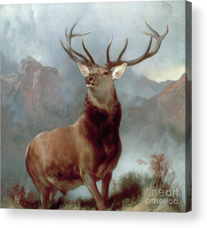 #faatoppicks Acrylic Print featuring the painting Monarch of the Glen by Edwin Landseer