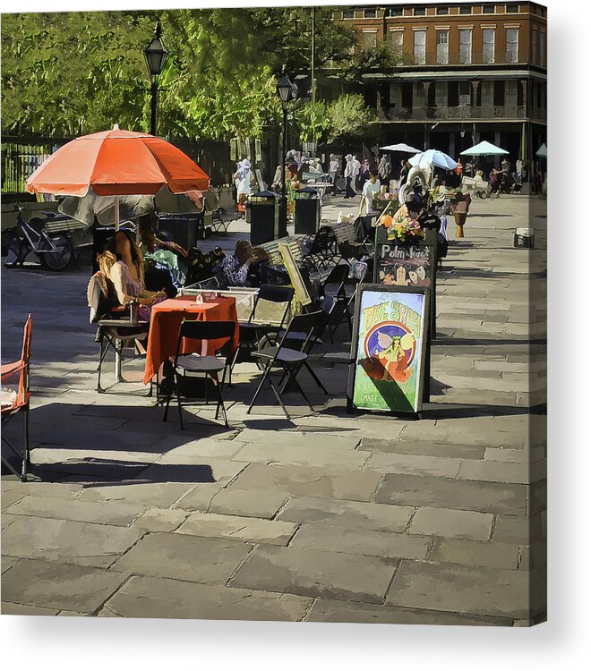 Greg Jackson Acrylic Print featuring the photograph Morning at Jackson Square - New Orleans - 1b by Greg Jackson