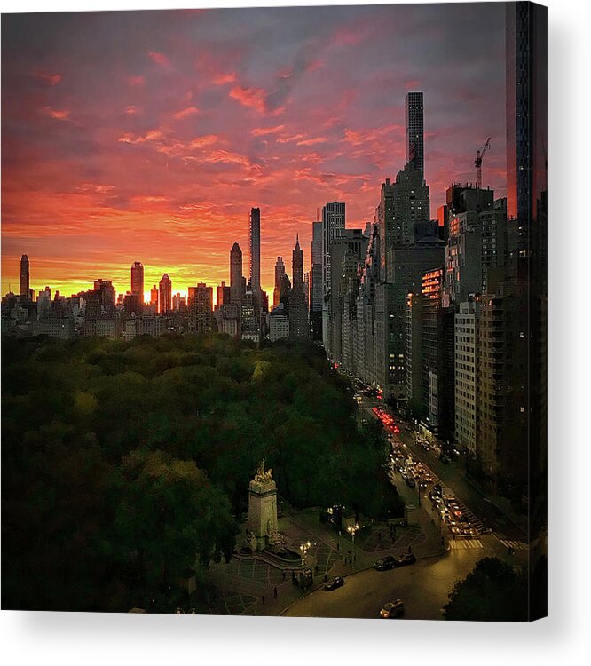 Central Park Acrylic Print featuring the photograph Morning in the City by Frank Mari
