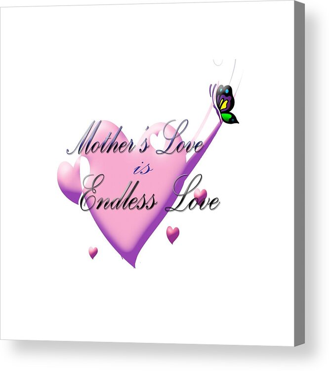 Mother Acrylic Print featuring the digital art Mother's Love by Judy Hall-Folde