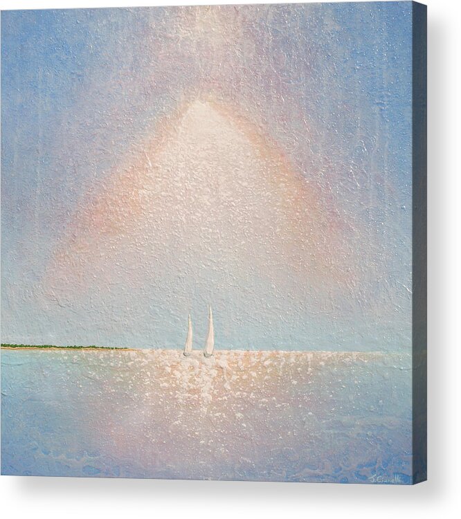 Boats Acrylic Print featuring the painting Moving With Spirit by Jaison Cianelli