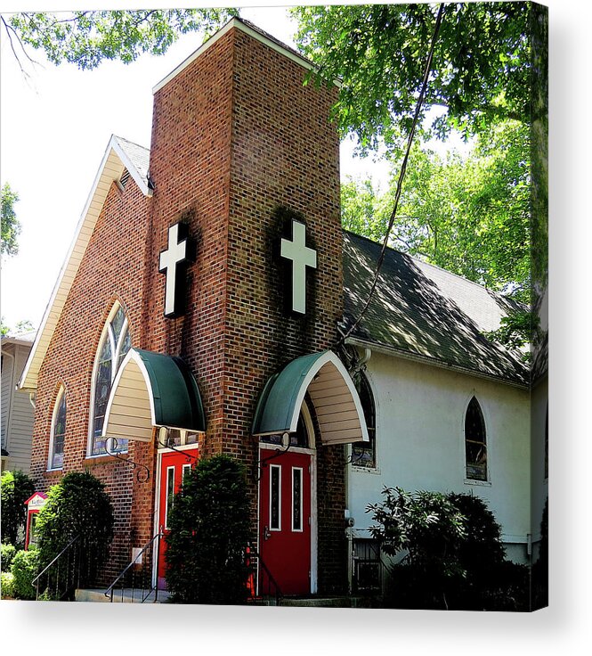 Mt. Zion Acrylic Print featuring the photograph Mt Zion A.m.e. Church by Linda Stern