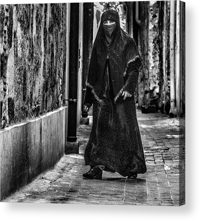  Acrylic Print featuring the photograph Muslim Women in Palermo by Patrick Boening