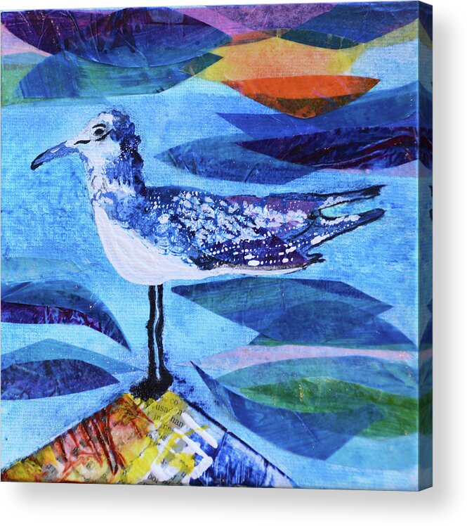 Tern Acrylic Print featuring the mixed media My Tern by Julia Malakoff