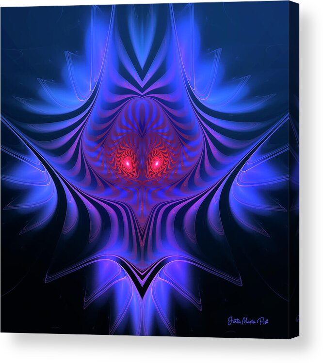 Fractal Acrylic Print featuring the digital art Mystery by Jutta Maria Pusl