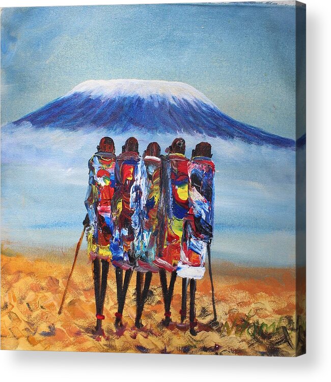 Africa Acrylic Print featuring the painting N 159 by John Ndambo