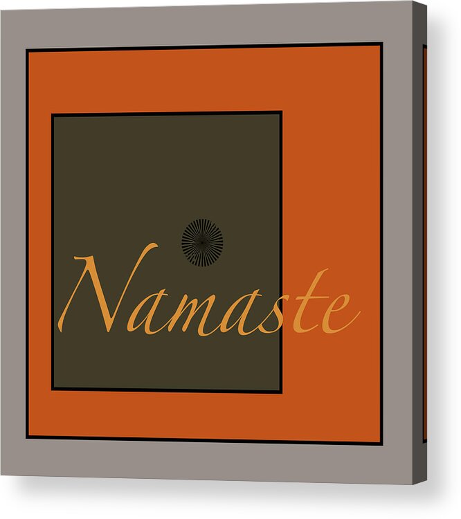 Namaste Acrylic Print featuring the digital art Namaste by Kandy Hurley