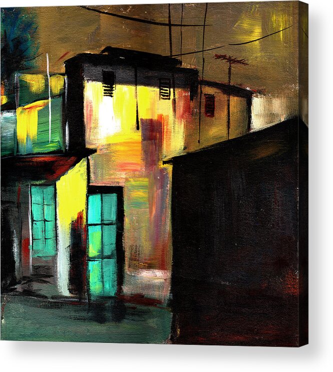Cityscape Acrylic Print featuring the painting Nook by Anil Nene