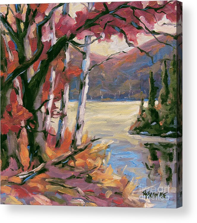 Art Acrylic Print featuring the painting North Lake by Prankearts by Richard T Pranke