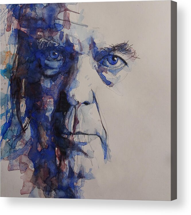 Neil Young Acrylic Print featuring the painting Old Man - Neil Young by Paul Lovering