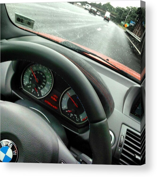Sheerdrivingpleasure Acrylic Print featuring the photograph On The Way To The #racetrack In My #bmw by Matt Sweetwood