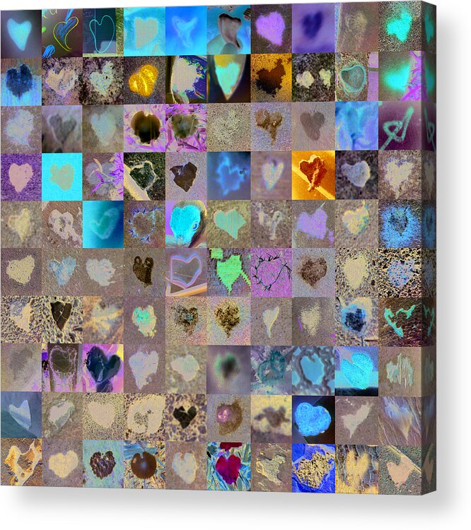 Heart Images Acrylic Print featuring the photograph One Hundred and One Hearts by Boy Sees Hearts