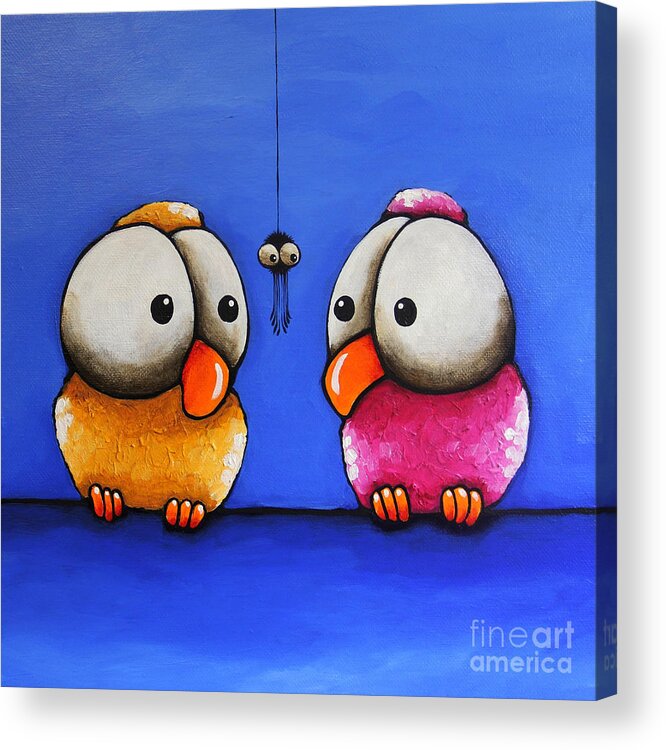 Bird Acrylic Print featuring the painting Oops by Lucia Stewart