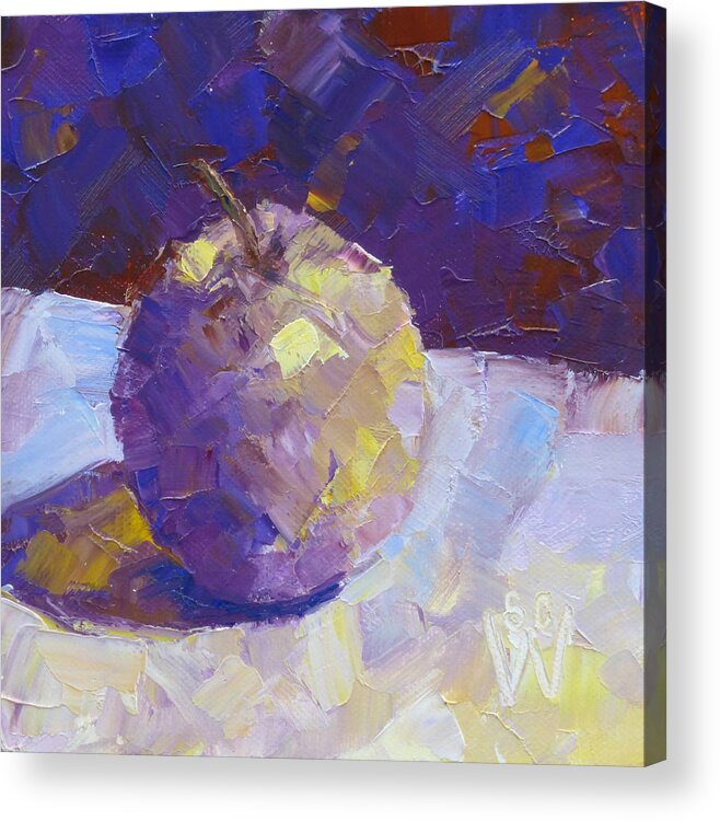 Oil Painting Acrylic Print featuring the painting Opal in Lavender by Susan Woodward