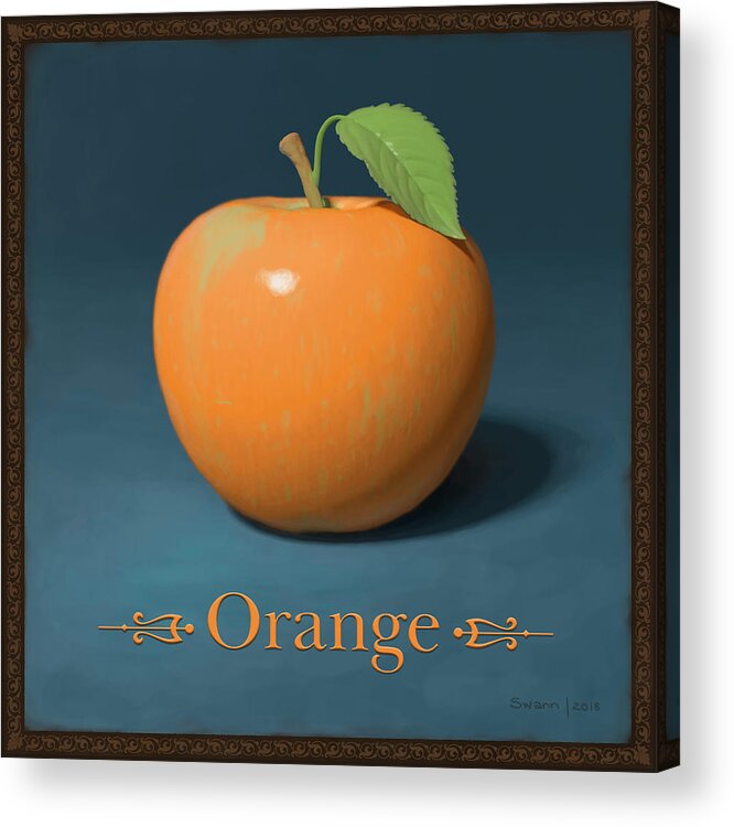 Orange Acrylic Print featuring the painting Orange by Swann Smith