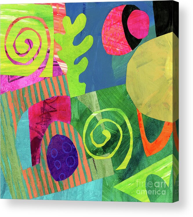 Orbits Acrylic Print featuring the mixed media Orbits by Elena Nosyreva