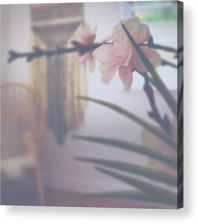 Orchid Acrylic Print featuring the digital art Orchid Reaching by Kevyn Bashore