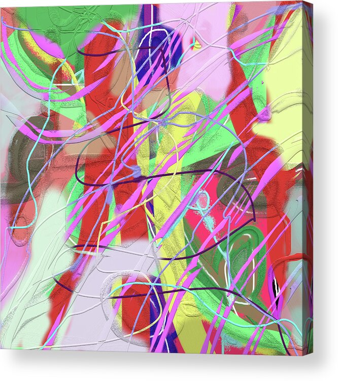 Abstract Acrylic Print featuring the digital art Original Bouquet by SC Heffner
