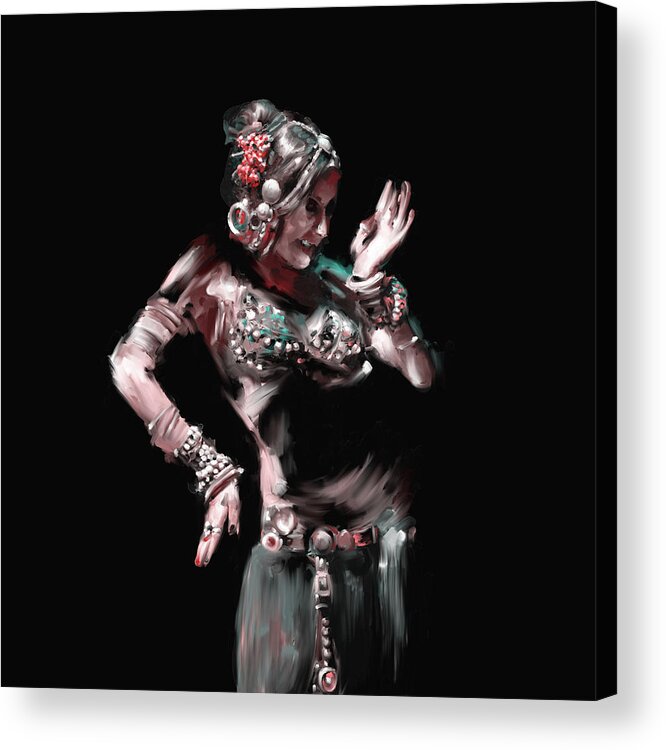 Middle East Acrylic Print featuring the painting Painting 707 2 Dancer 12 by Mawra Tahreem