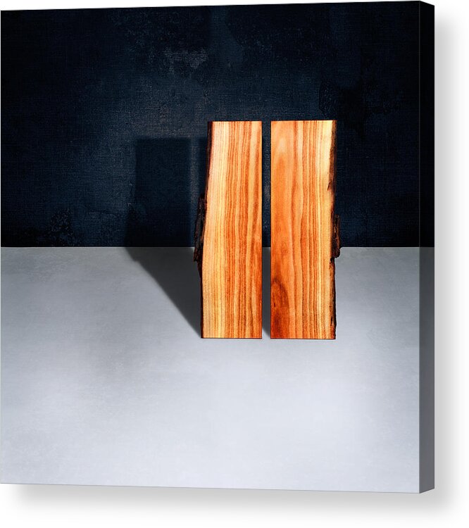 Block Acrylic Print featuring the photograph Parallel Wood by YoPedro