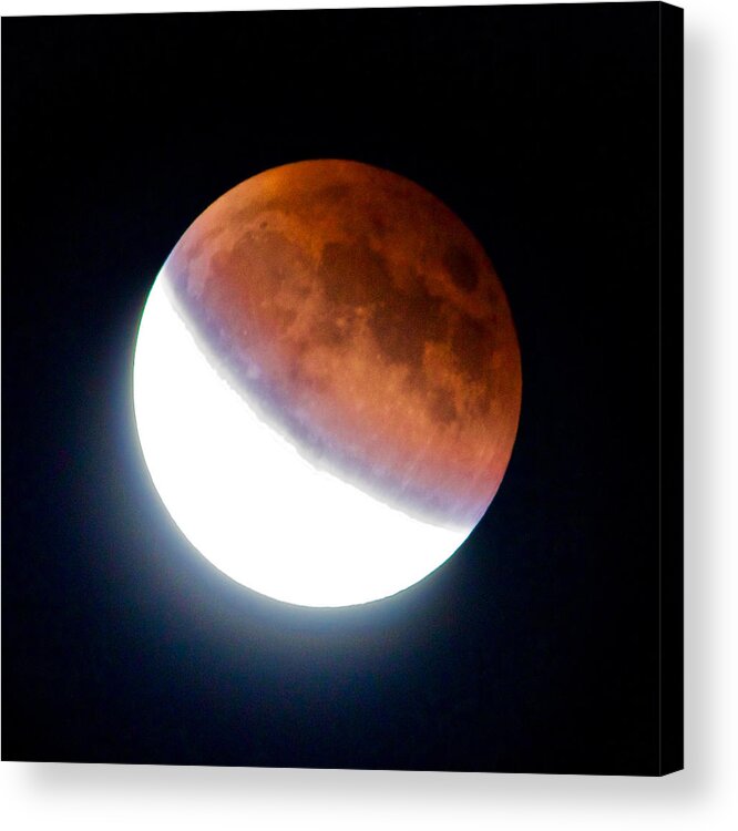 Moon Acrylic Print featuring the photograph Partial Super Moon Lunar Eclipse by Todd Kreuter