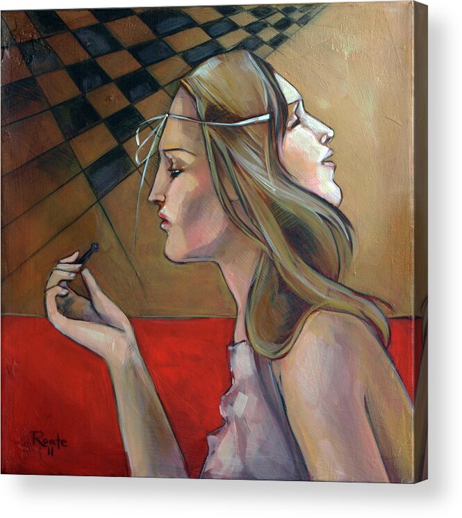 Chess Acrylic Print featuring the painting Pawn by Jacqueline Hudson