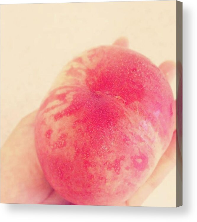 Yummy Acrylic Print featuring the photograph #peach #like #yummy #丸かじり♡ by Kiyomi Hori