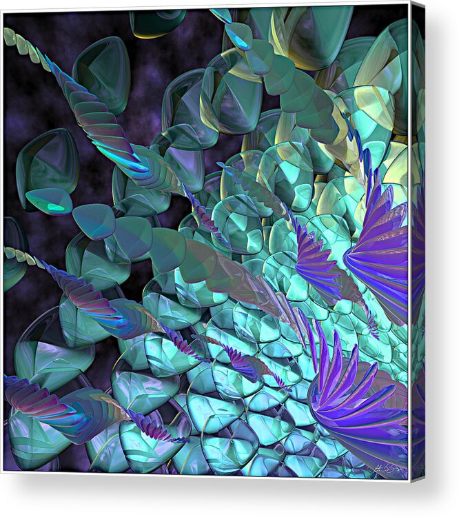 Abstract Acrylic Print featuring the digital art Petal Abstract by Peter J Sucy