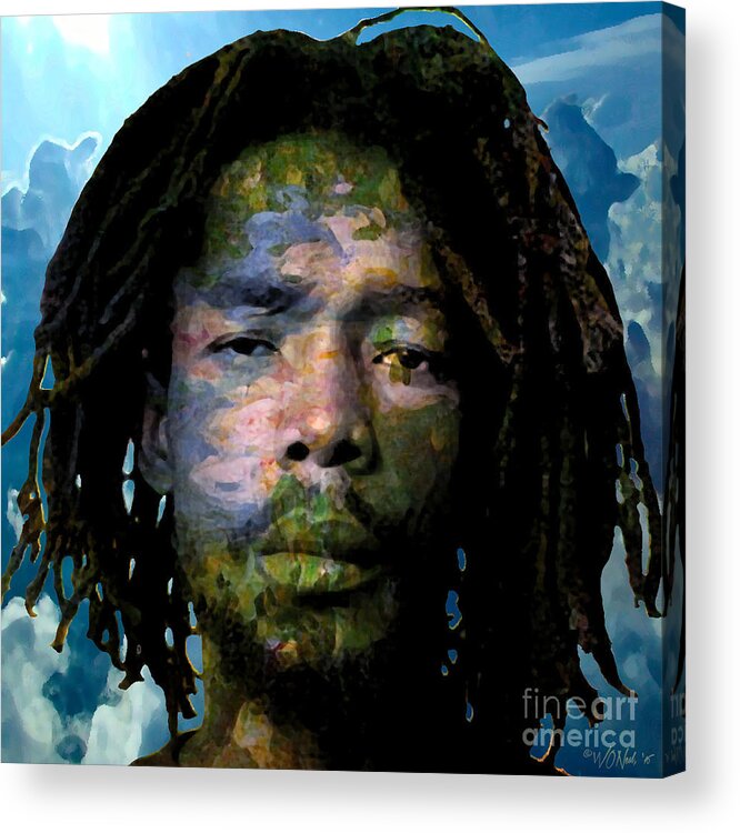 Faces Acrylic Print featuring the digital art Peter Tosh by Walter Neal