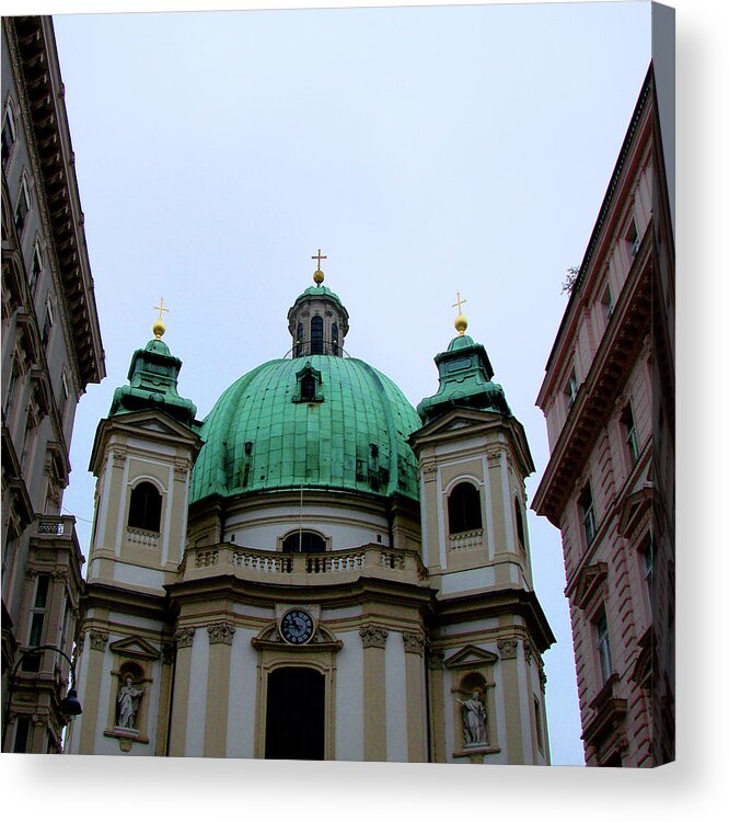 Vienna Acrylic Print featuring the photograph Peterskirche, Vienna by Iqbal Misentropy