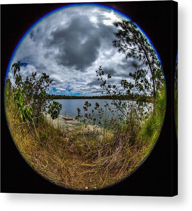 Fisheye Acrylic Print featuring the photograph Pine Glades Lake 18 by Michael Fryd