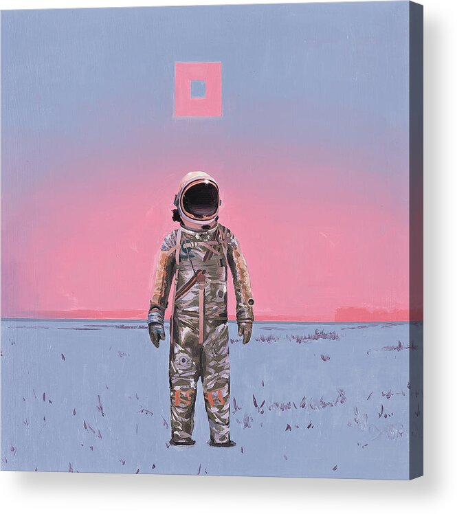 Space Acrylic Print featuring the painting Pink Square by Scott Listfield