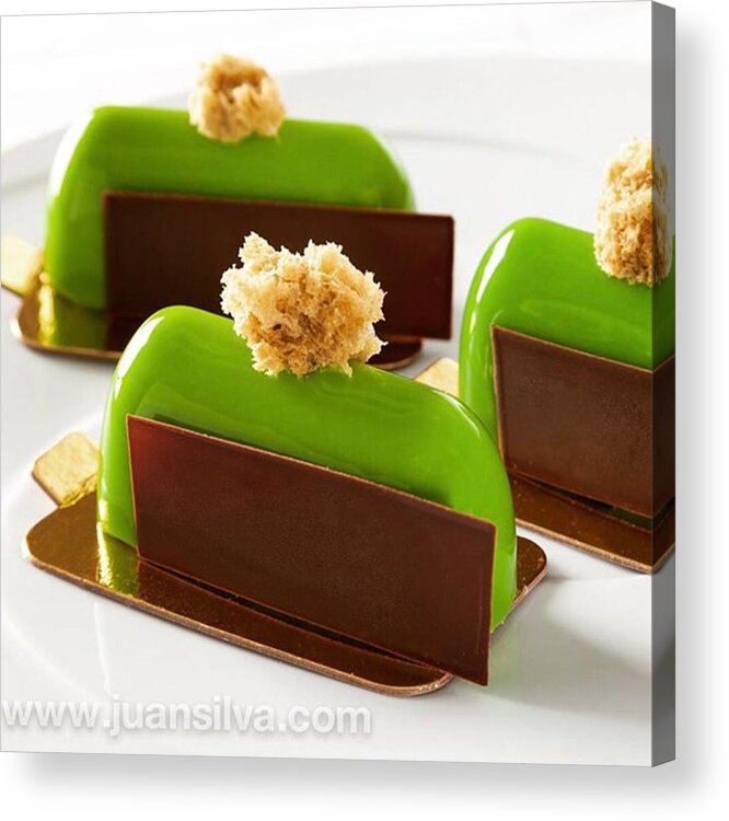 Juansilvaphotosbachour Acrylic Print featuring the photograph Pistacho Petit Gateaux, Made By The by Juan Silva