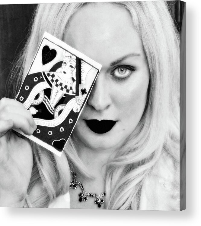Queen Of Hearts Acrylic Print featuring the photograph Playing My Card... by Marilyn MacCrakin