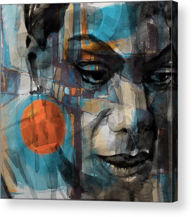 Nina Simone Acrylic Print featuring the mixed media Please Don't Let Me Be Misunderstood by Paul Lovering