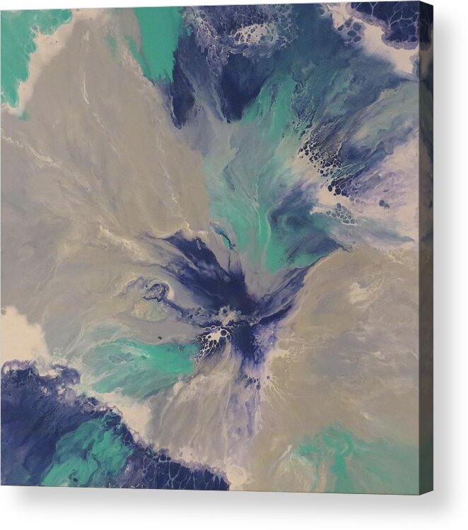 Abstract Acrylic Print featuring the painting Plunge by Soraya Silvestri