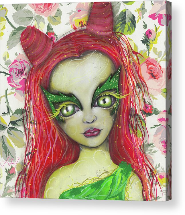 Poison Ivy Acrylic Print featuring the painting Poison Ivy by Abril Andrade