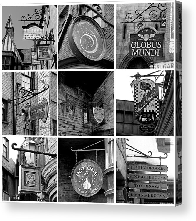 Potter Signs A Acrylic Print featuring the photograph Potter Signs A by Dark Whimsy