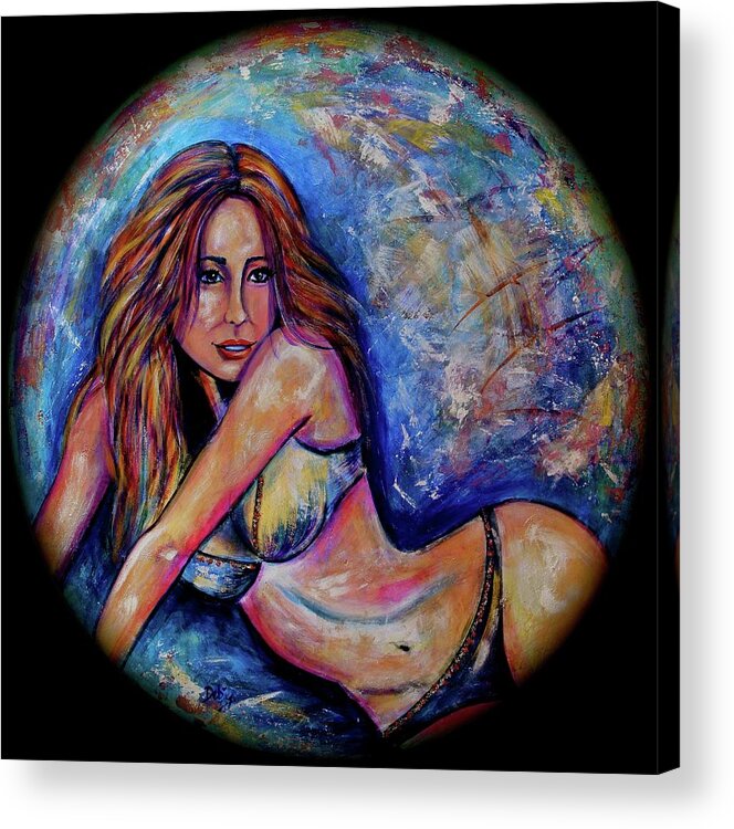 Precious Metals Acrylic Print featuring the painting Precious Metals, Saucy by Debi Starr